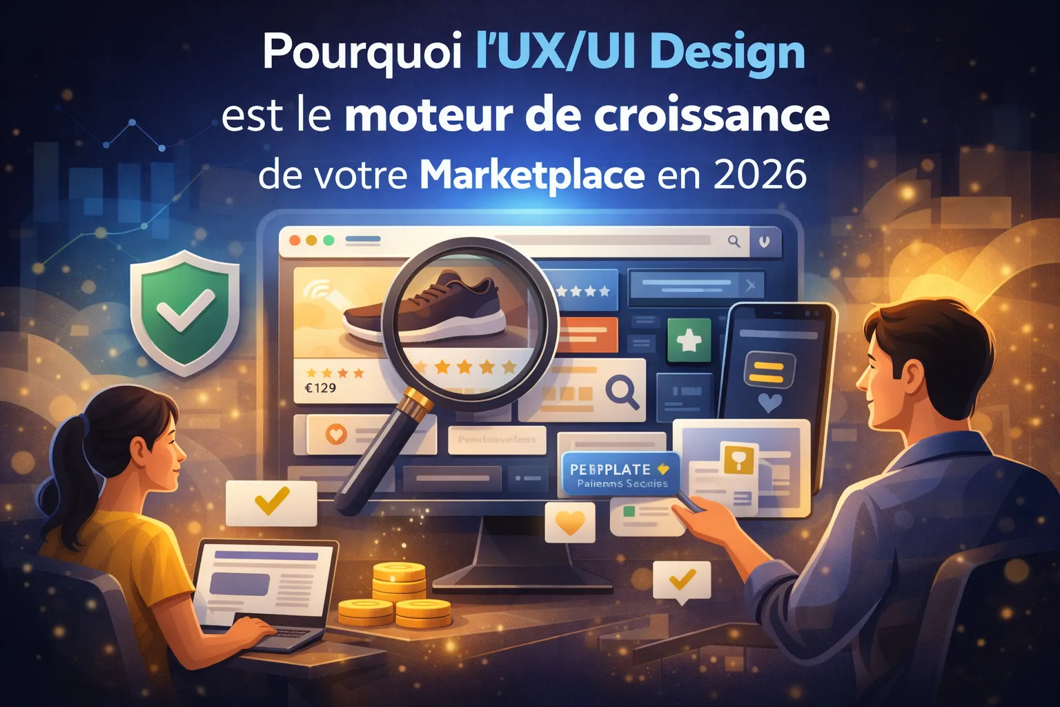 Pourquoi l'UX/UI Design est le moteur de croissance de votre Marketplace en 2026